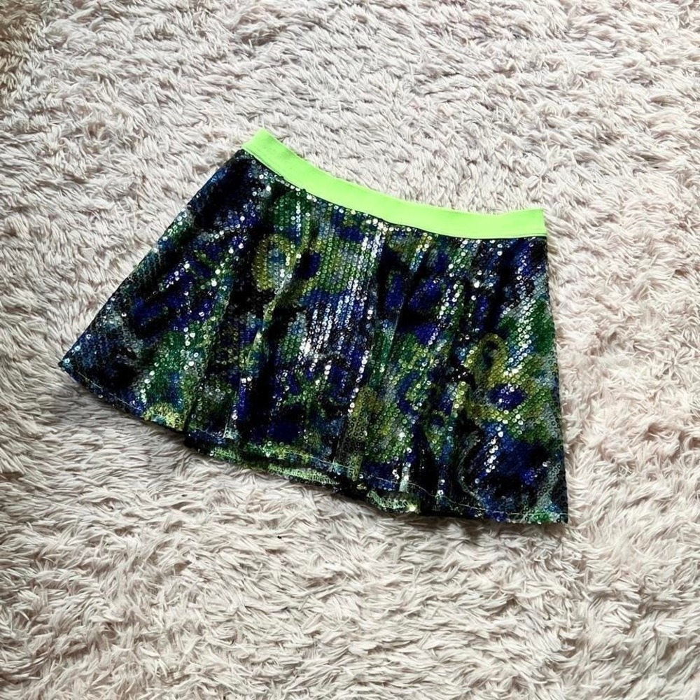 Sequin Sparkle‎ Graffiti PopArt Dopamine Whimsical Magical Skort Girls 12 Pixie